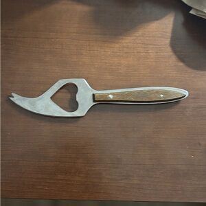 Wood Handle and stainless steel cheese knife and Bottle Opener